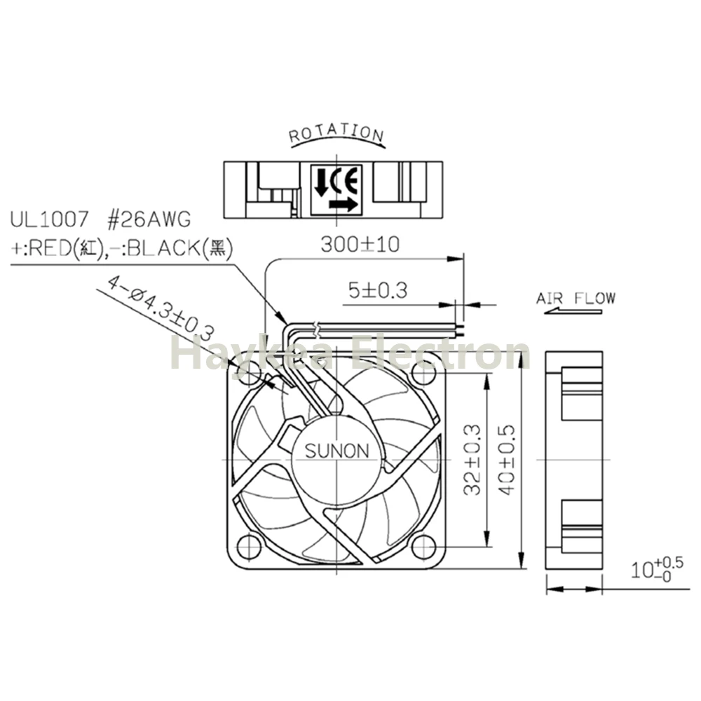 Для Sunon HA40101V4 0000 c99 4010 40 мм 4 см 40*40*10 охлаждающий вентилятор 12 В 0 8 Вт 06a 3 контакта или