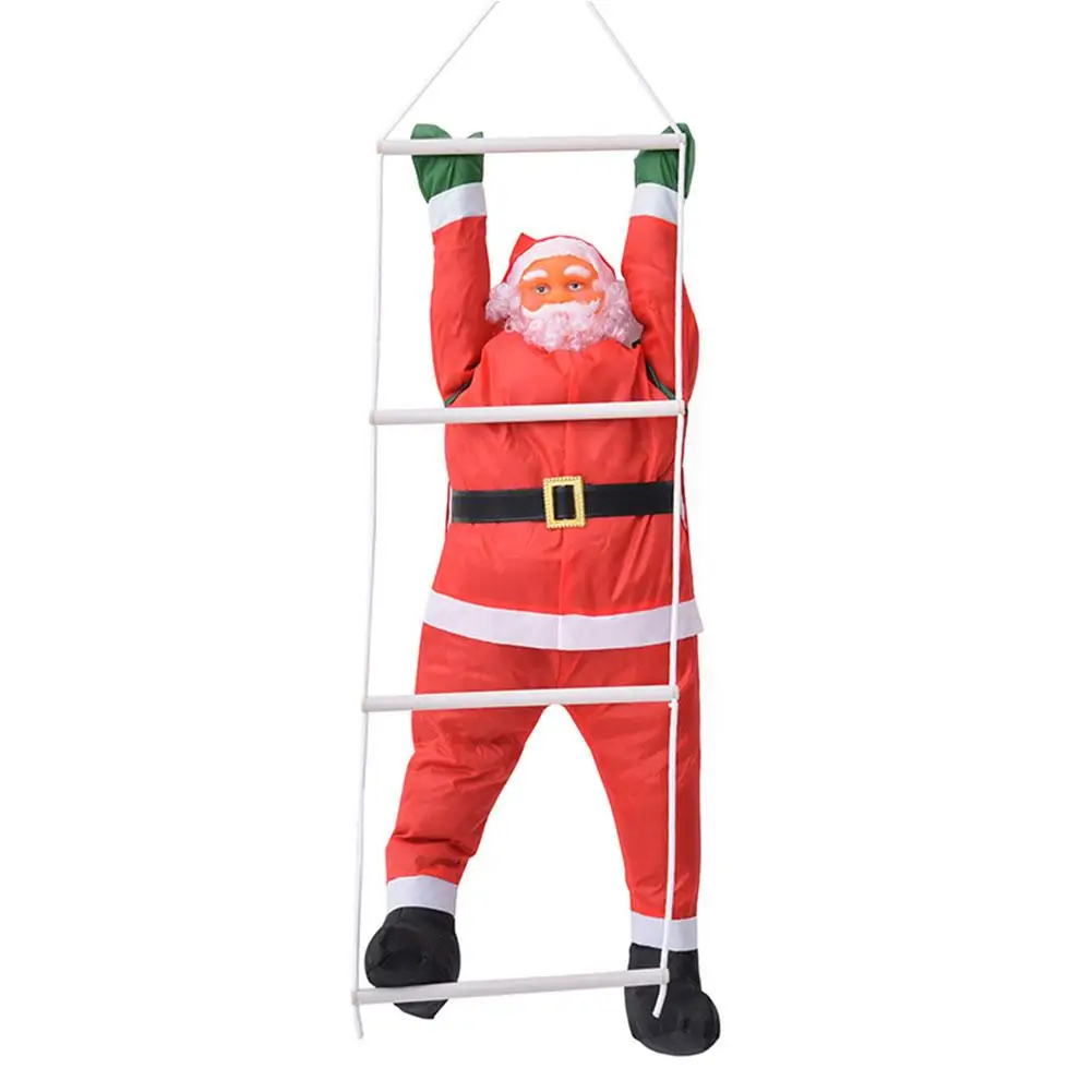 60 см Рождественский кулон Санта-Клаус висячая кукла скалолазание на веревочной лестницы Рождественская елка Новогоднее украшение Navidad Noel домашний декор
