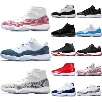 

2020 New Snakeskin 11s Men Basketball Shoes 11 Concord 45 Platinum Tint Cap and Gown UNC Gym Red Gamma Mens Trainer Sport Sneake