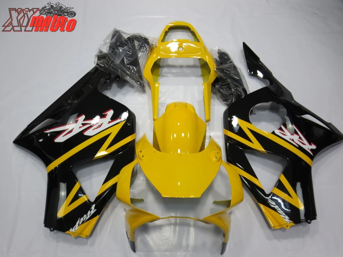 

Motorcycle ABS Fairing Kit For Honda CBR954R 2002-2003 Injection ABS plastic Fairings CBR 954 02-03 Gloss Black Yellow Bodyworks
