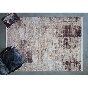 

Apex Luxia 3 'x 7' Polypropylene Brown/Gray Runner Rug