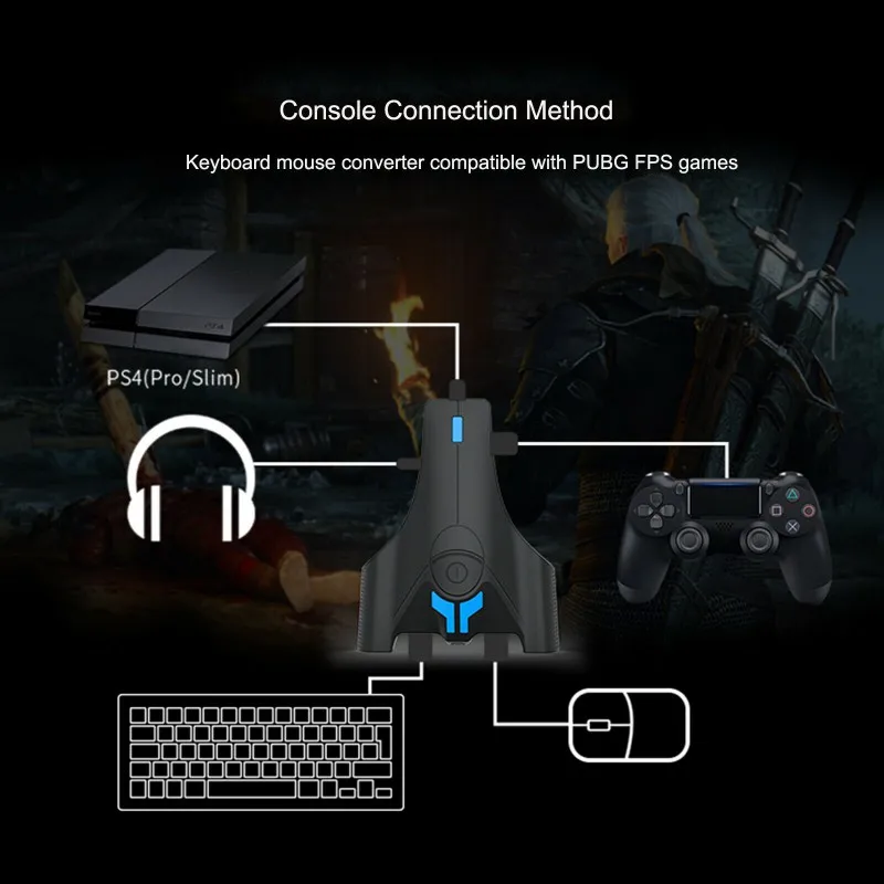 Проводная клавиатура и переходник для мыши портативные игровые мыши конвертер для PS4 Xbox One Switch