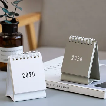

Simple Ins Desktop Calendar Students 2020mini Calendar Whole Year Korean Desktop Folding Upturn Coil Office Supplies