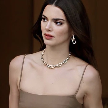 

2020 Vintage Metal U Shape Chains Chokers Necklaces for Women Punk Jewelry Goth Chain Statement Necklace Pendant Wholesale