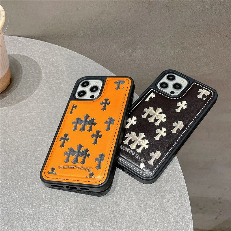 Fashion Luxury Chrome Hearts Cross Phone Case For Iphone 13 12 11 Pro Max X Xr Shockproof Handsome Protection Tpu Leather Cover Mobile Phone Cases Covers Aliexpress