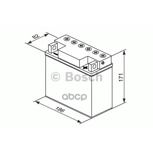 Аккумулятор Для Мототехники Bosch Moba Fp M4f 12v 18ah 210a(51814) 186x82x171mm 6.17kg Bosch арт. 0092M4F410