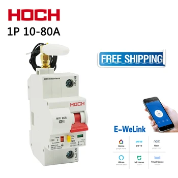 

HOCH ZJSB9-80Z WIFI Circuit Breaker 1P Ewelink Remote Control Timer Smart Home Automatic Switch FACTORY Free Shipping