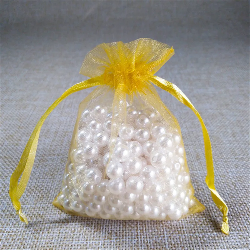 PATIKIL Organza Sacs, 50 Pcs 4.72x3.5 Pouce Cordon Coulissant Mini