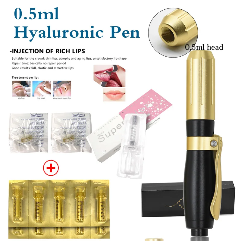 

0.5ML high pressured hyaluronique pen Atomizer Hyaluronic pen lip Injectior Wrinkle Removal Lifting Lip hialuron acid gel