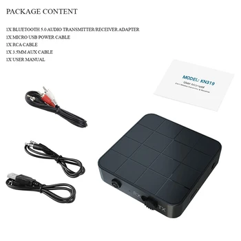 

Bluetooth 5.0 Audio Transmitter Receiver Adapter AUX Stereo for Car Music Laptop LFX-ING