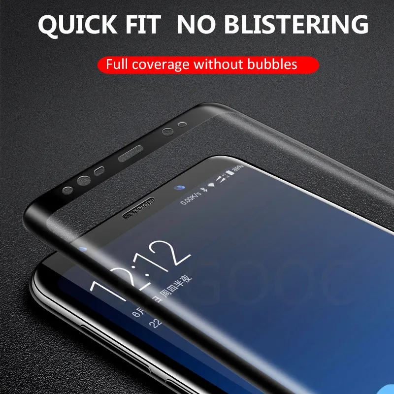 100D изогнутое закаленное Высокопрочное Стекло на samsung Galaxy S7 S6 край S8 S9 плюс Экран протектор для samsung Note 8 9 защитная пленка