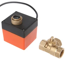 3-ходовый исполнительный механизм клапана с моторным шариком Электрический три линии с подкладкой управления AC 220 DN15/20/25 J6PDWholesale и дропшиппинг