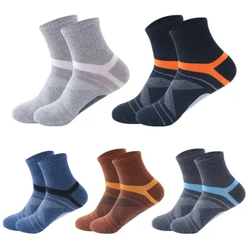ZTOET 고품질 5 Pairs/Lot 코튼 남성 양말 캐주얼 통기성 양말 남자 스트라이프 긴 양말 EU39-45