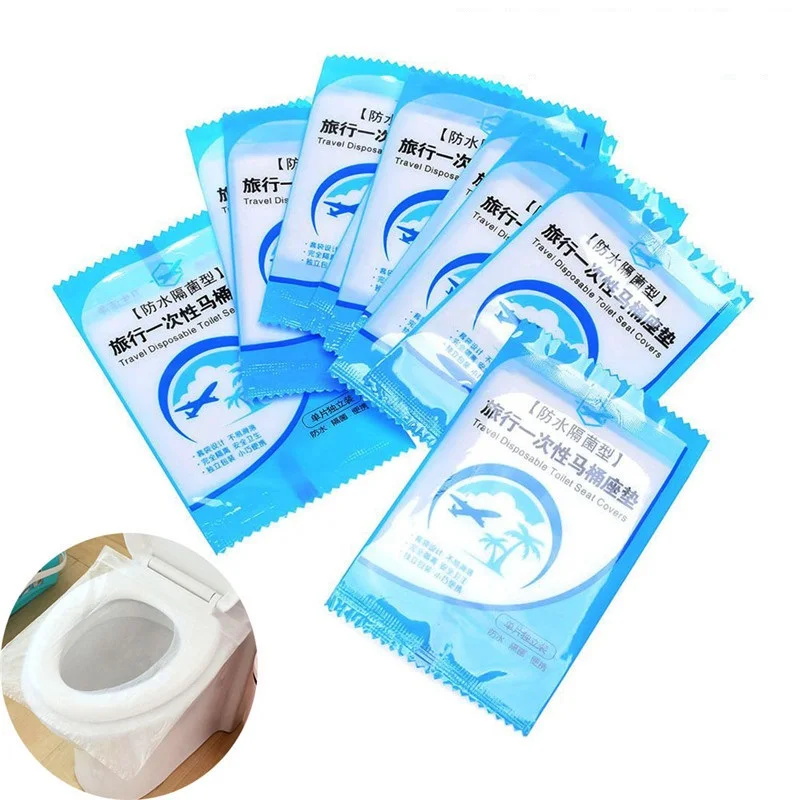 

Disposable Toilet Seat Cover Mat Portable 100% Waterproof Safety Toilet Seat Pad For Travel/Camping Bathroom Accessiories