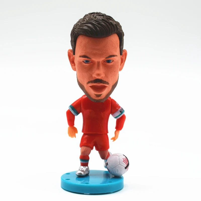 Muñecas de estrella de fútbol, 2,55 , 6,5 cm de altura, número 14, figuras de Los Simpsons, 2021, rojo medio