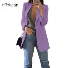 Для женщин Стильный женский осенний кардиган пиджак отложной воротник длинный рукав Однотонная повседневная обувь Осень-зима, верхняя одежда с карманом женский кардиган пиджаки