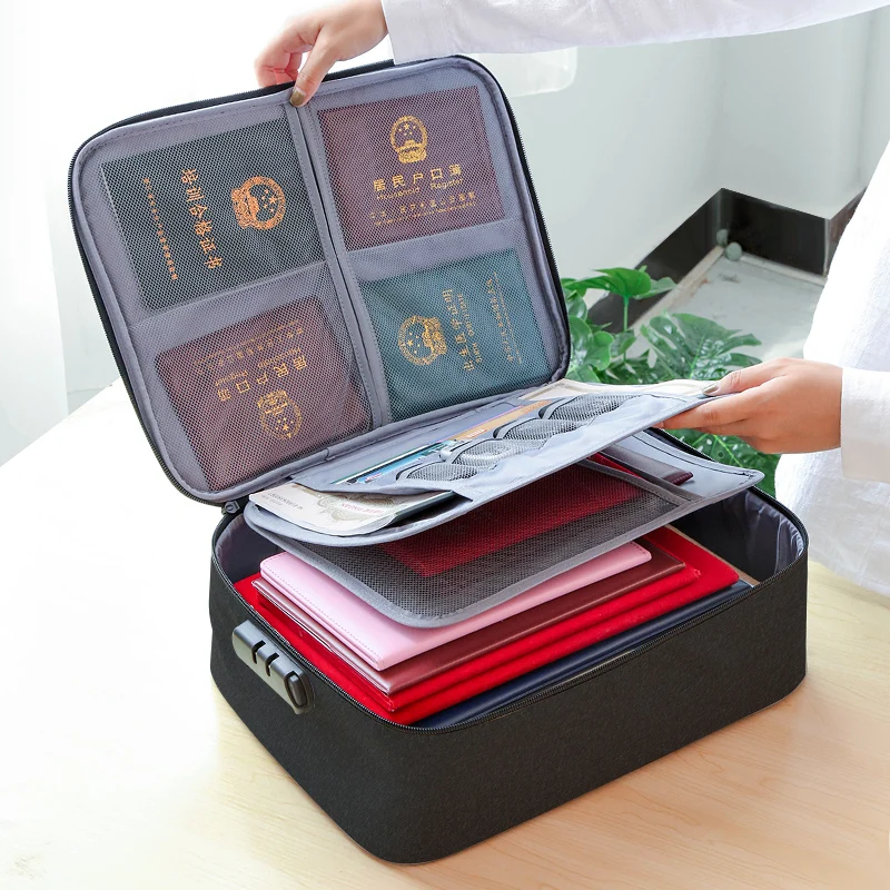 Large Capacity Document ID Credit Card Cover Passports Bag Women Men