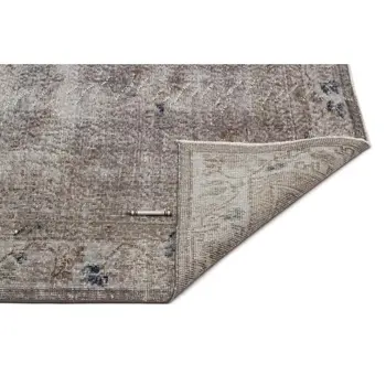 

Handmade Gray Vintage Overdyed Turkish Area Rug 117 X205 Cm-3'10''X6'9''
