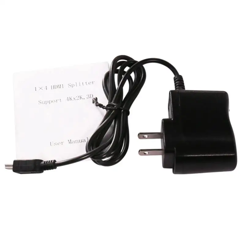 4K HDMI 1x4 2160P сплиттер Full HD 1080P усилитель HDMI коммутатор 1 в 2/4 Out конвертер адаптер для HDTV(США штекер