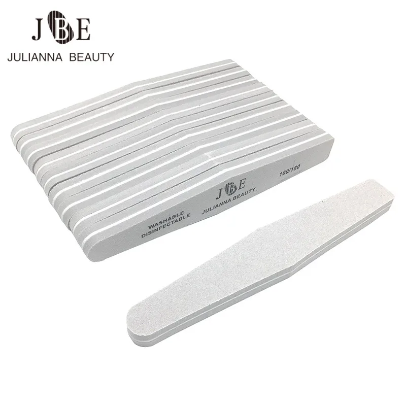 25Pcs Double Side Nail File Buffer 100/180 Trimmer Buffer Lime Un Ongle Unghie Artistiche Tools Lavabile Di Lucidatura Di Smeriglitatura File Di Spugn