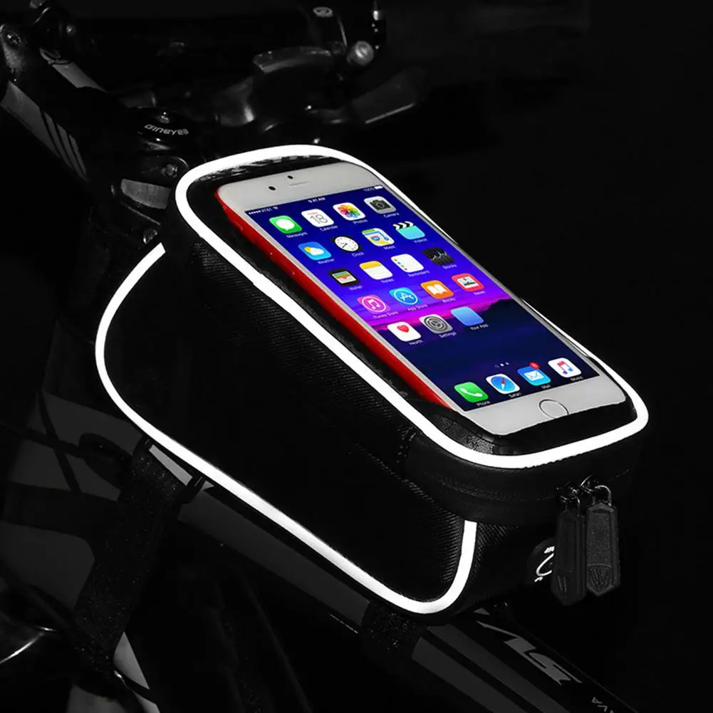 Bicycle bag water-repellent front beam bag riding chartered front bag tube bag mountain bike equipment accessories