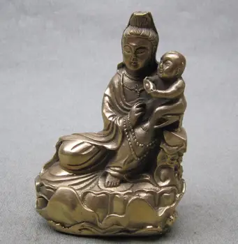 

ymying Chinese ancient brass Songzi Guanyin
