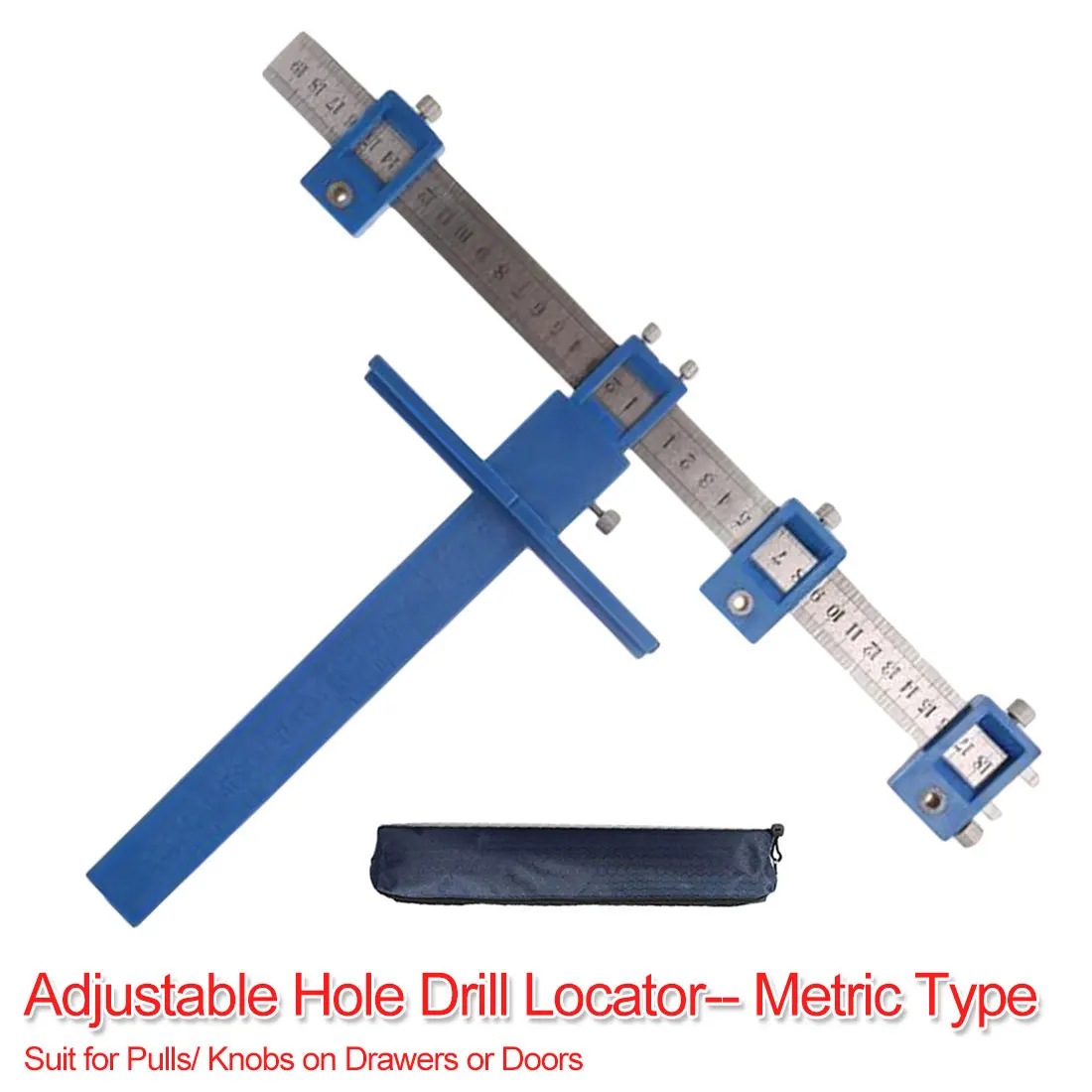 

Woodworking Drill Punch Locator Adjustable Drilling Dowelling Hole Saw Locator For Furniture/ Hardware/ Metal Metric Type