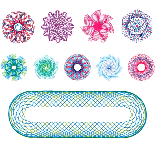 22pcs Spirograph Drawing toys Ruler set Interlocking Gears Wheels Puzzle Geometric Drafting Tools Accessories Creative Education 2