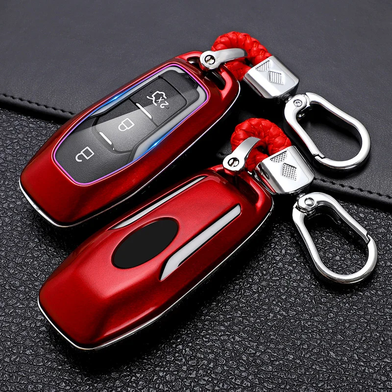 Sleek Carbon Fiber Car Key Cover Case - Premium Car Accessory