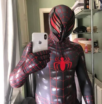 

Anime Symbiotic Spiderman Peter Parker Cosplay Costumes Spider Superhero Kids Adults Zentai Jumpsuits Bodysuits Rompers Suit