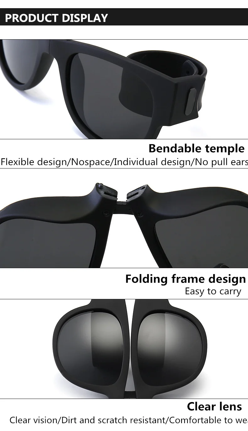 Необычный браслет для мужчин поляризационный браслет дамы браслет солнцезащитные очки мотоцикл автомобиль солнцезащитные очки складные солнцезащитные очки горячая распродажа