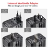 Rdxone Travel Adapter International Universal Power Adapter All-in-one with 5 USB Worldwide Wall Charger for UK/EU/US/Asia ► Photo 2/6