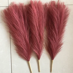 Elegant 45cm Pampas Grass for Wedding and Home Decor (Wine red)
