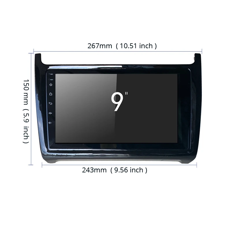 Автомобильный мультимедийный плеер 9 ''Android 2 din для Polo 2009 2010 2011 2012 2013 2014 2015 2016 2018