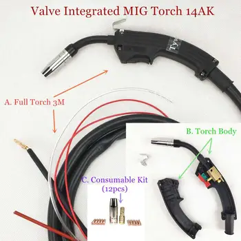 

Valve Integrated 15AK MIG Welding Torch MIG Torch MAG Welding Gun Air Cooled 14AK Torch