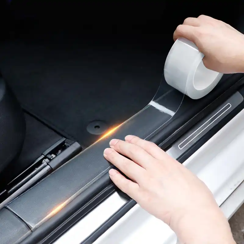 車のステッカー車のドア敷居プロテクター多機能ナノステッカーテープ自動車バンパーストリップ車のドア保護スクラッチプルーフアクセサリー 車のステッカー Aliexpress