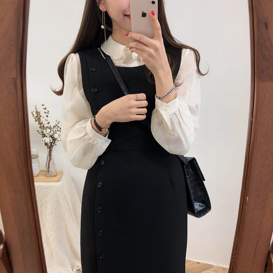 Женское платье с круглым вырезом Boho повседневное черное без рукавов подтяжками