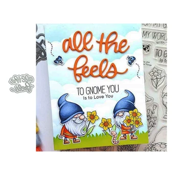 

JC Metal Cutting Dies for Scrapbooking all the feels Words Craft Cut Die Stencil Background Diy Tool Album Paper Card Make Decor