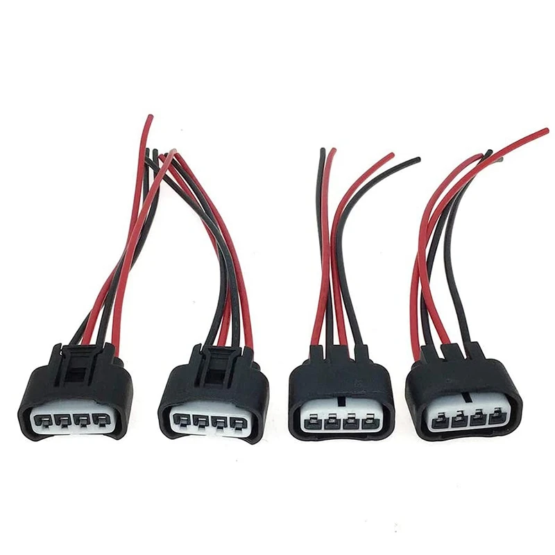 

4PCS Ignition Coil Female Connector Plug Harness Pigtail 2AZFE1ZZFE for HS250H Pontiac Camry Corolla RAV4 Chevrolet