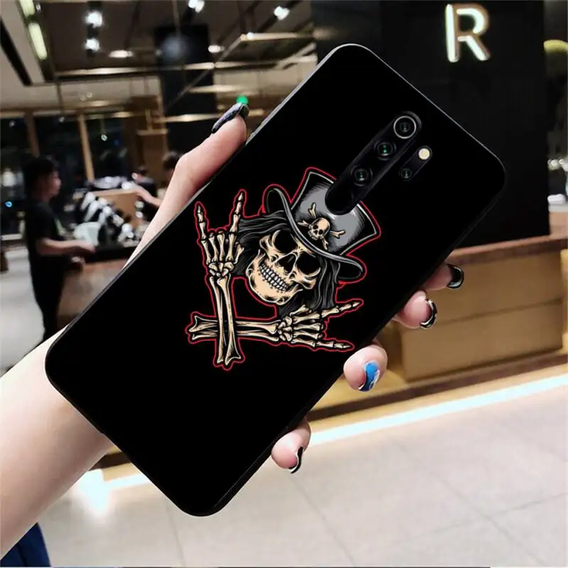 Rock roll skull Luxury Phone Case for Redmi Note 9 8 8T 8A 7 6 6A Go Pro Max Redmi 9 K20 