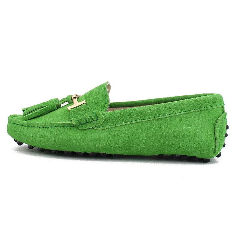 2022 100% Genuine leather Women flats New Brand Handmade Women Casual leather shoes Leather Moccasin Fashion Lady Driving Shoes 