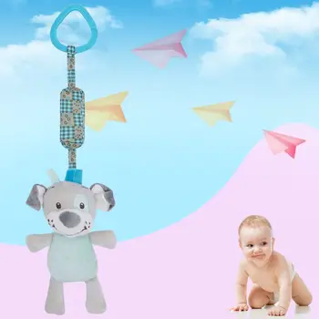 

Cartoon Plush Animal Rattle Bell Stroller Baby Cart Hanging Wind Chimes Musical Hand Shaker Grasping Educational Toys