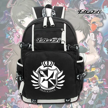

Anime Black Backpack Danganronpa Monokuma School Bags Laptop Shoulder Travel Bags Teenagers Rucksack Gift Mochilas