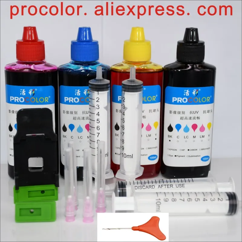 WELCOLOR CISS Dye ink refill kit for Canon PG46 CL56 PG 46 CL 56 PIXMA E404 E484 E464 E414 E474 E3140 inkjet printer|Наборы для