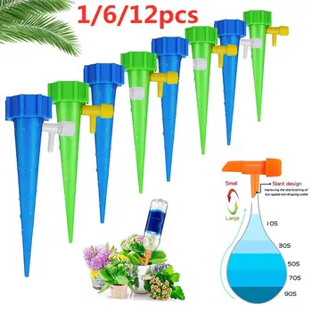 

1/6/12 PCS Auto Drip Irrigation Watering System Watering Spike Garden Plants Flower Watering Kits Household Automatic Waterers