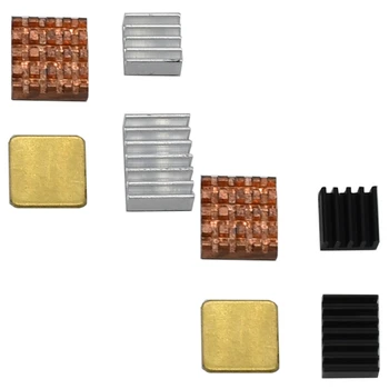 

4Pcs Copper Aluminum Heatsink Kit Cooler Kit for Raspberry Pi 4 Model B