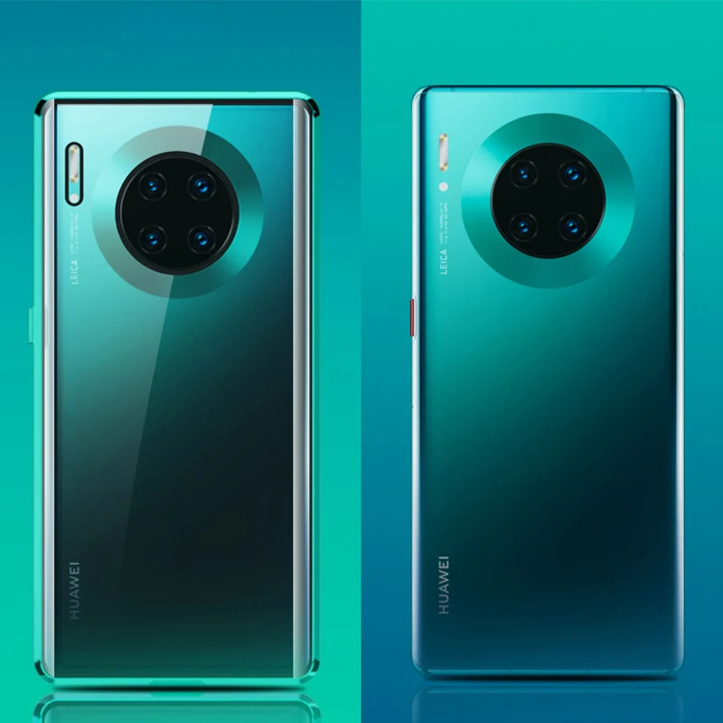 Магнитный чехол для телефона huawei mate 30 Pro 360, полностью защитные чехлы, закаленное стекло, оболочка mate 30 Pro, металлический чехол Bumber