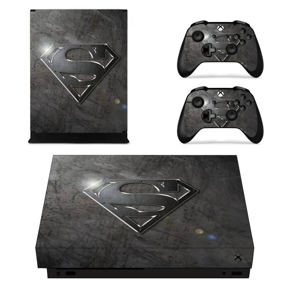 Супермен полное покрытие кожи консоли и наклейка на контроллер для Xbox One X кожи наклейки Винил