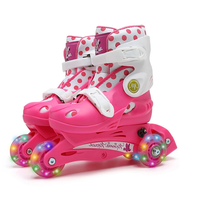 Дети Прекрасный стабильный баланс слалом параллельный мигает Ice роликовые коньки обувь сдвиг на встроенный регулируемый защиты от падения