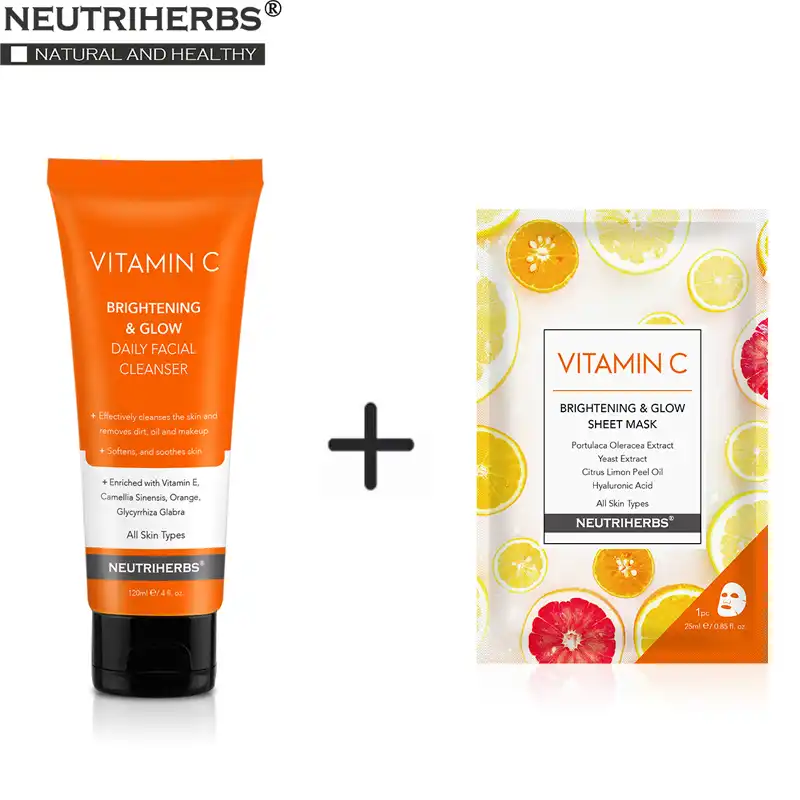 vitamin c brightening and glow daily facial cleanser